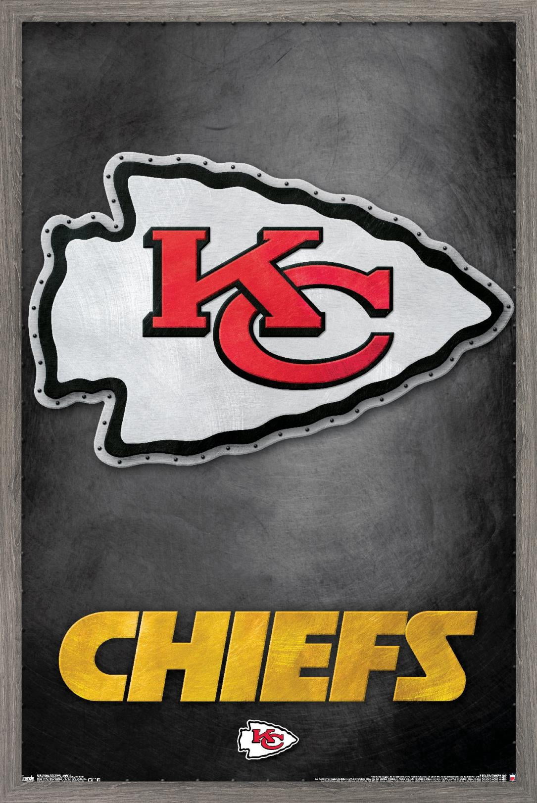 NFL Kansas City Chiefs - Logo 13 Wall Poster, 22.375" x 34", Framed