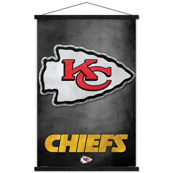 NFL Kansas City Chiefs - Logo 13 Wall Poster with Magnetic Frame, 22.375" x 34"
