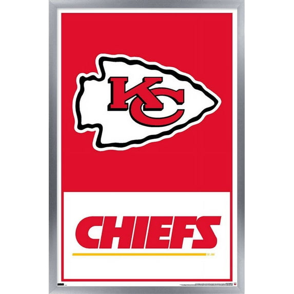NFL Kansas City Chiefs - Logo 21 Wall Poster, 14.725" x 22.375", Framed