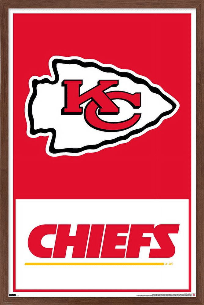NFL Kansas City Chiefs - Logo 21 Wall Poster, 22.375" x 34", Framed