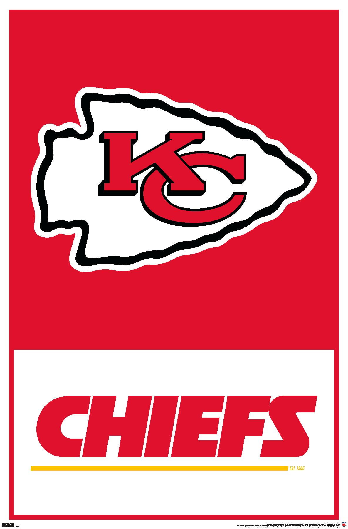NFL Kansas City Chiefs - Logo 21 Wall Poster with Magnetic Frame, 22.375 x  34