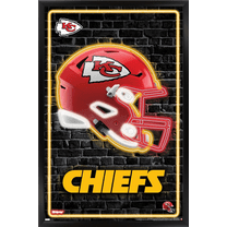 NFL Kansas City Chiefs - Neon Helmet 23 Wall Poster, 22.375" x 34" Framed