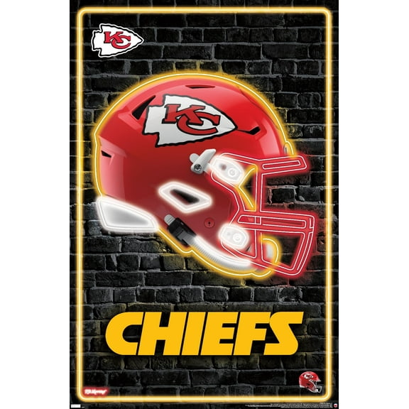 NFL Kansas City Chiefs - Neon Helmet 23 Wall Poster, 22.375" x 34"