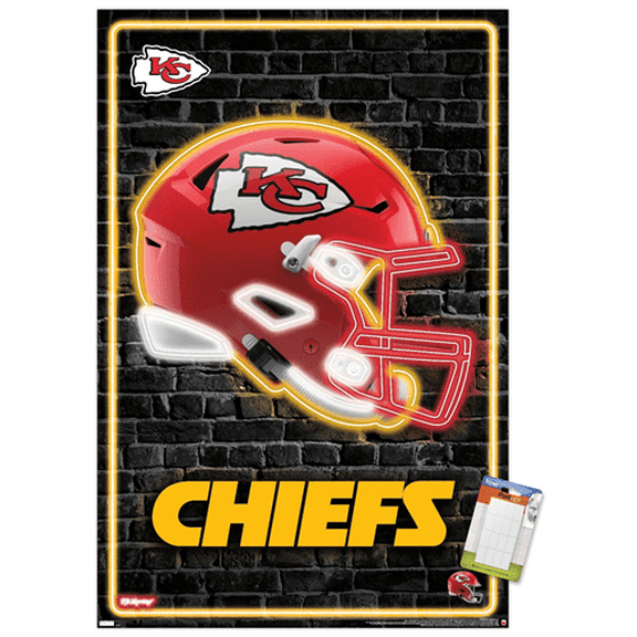 NFL Kansas City Chiefs - Neon Helmet 23 Wall Poster, 22.375" x 34"