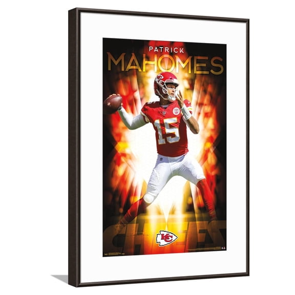 NFL Kansas City Chiefs - Patrick Mahomes II 18 Canvas Wall Poster, 14.725" x 22.375"