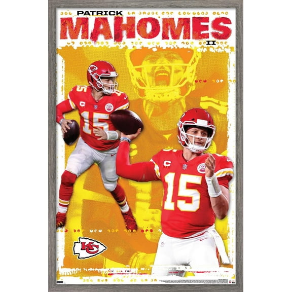 NFL Kansas City Chiefs - Patrick Mahomes II 20 Wall Poster, 14.725" x 22.375", Framed