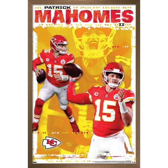 NFL Kansas City Chiefs - Patrick Mahomes II 20 Wall Poster, 14.725" x 22.375", Framed