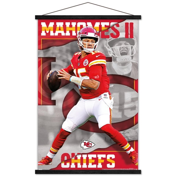 NFL Kansas City Chiefs - Patrick Mahomes II 22 Wall Poster with Magnetic Frame, 22.375" x 34"