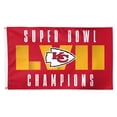 thumbnail image 1 of NFL Kansas City Chiefs Super Bowl 57 Champion 3' x 5' Deluxe Flag, 1 of 1
