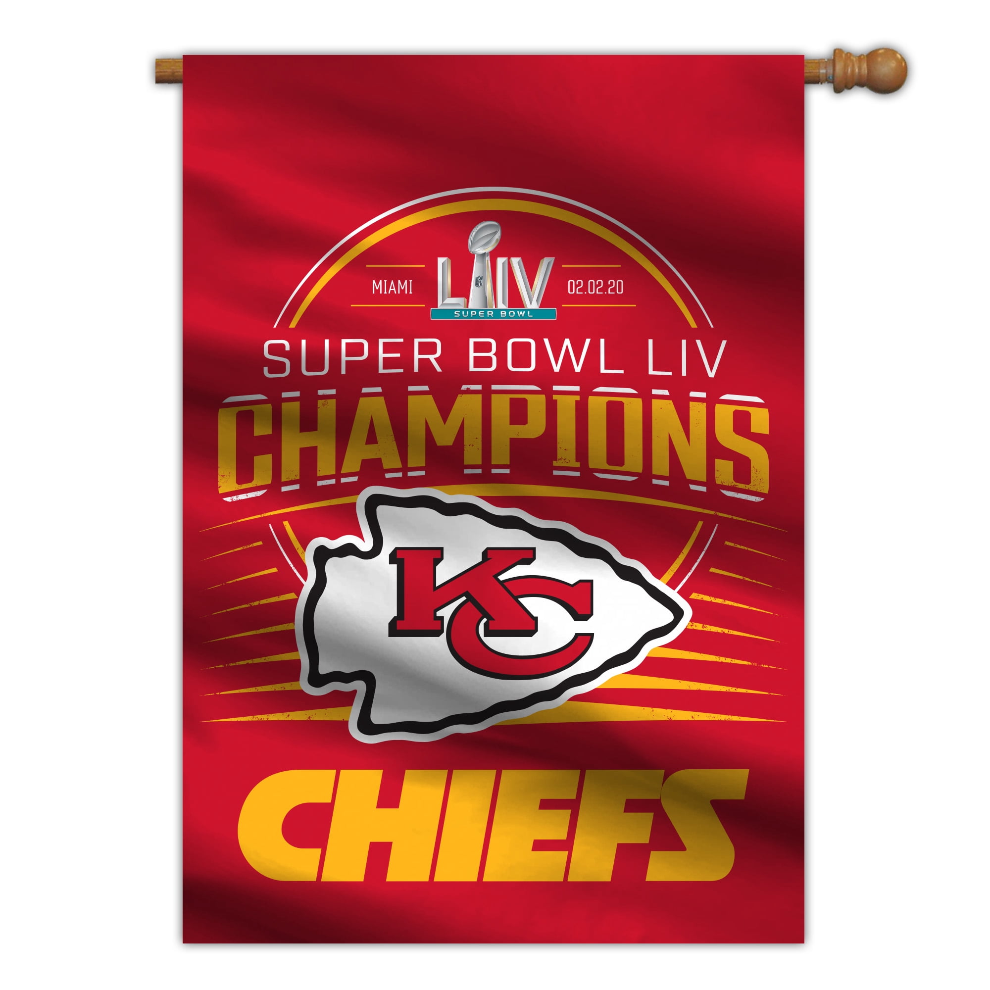 Fremont Die 023245982870 NFL Kansas City Chiefs Super Bowl LIV Champion House Banner