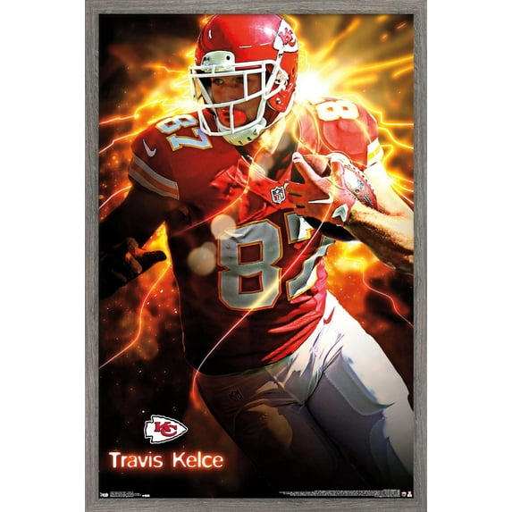 NFL Kansas City Chiefs - TraVis Kelce 16 Wall Poster, 14.725" x 22.375", Framed