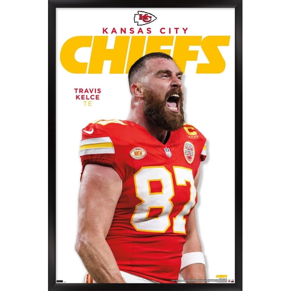 NFL Kansas City Chiefs - Travis Kelce Feature Series 24 Wall Poster, 22.375" x 34" Framed