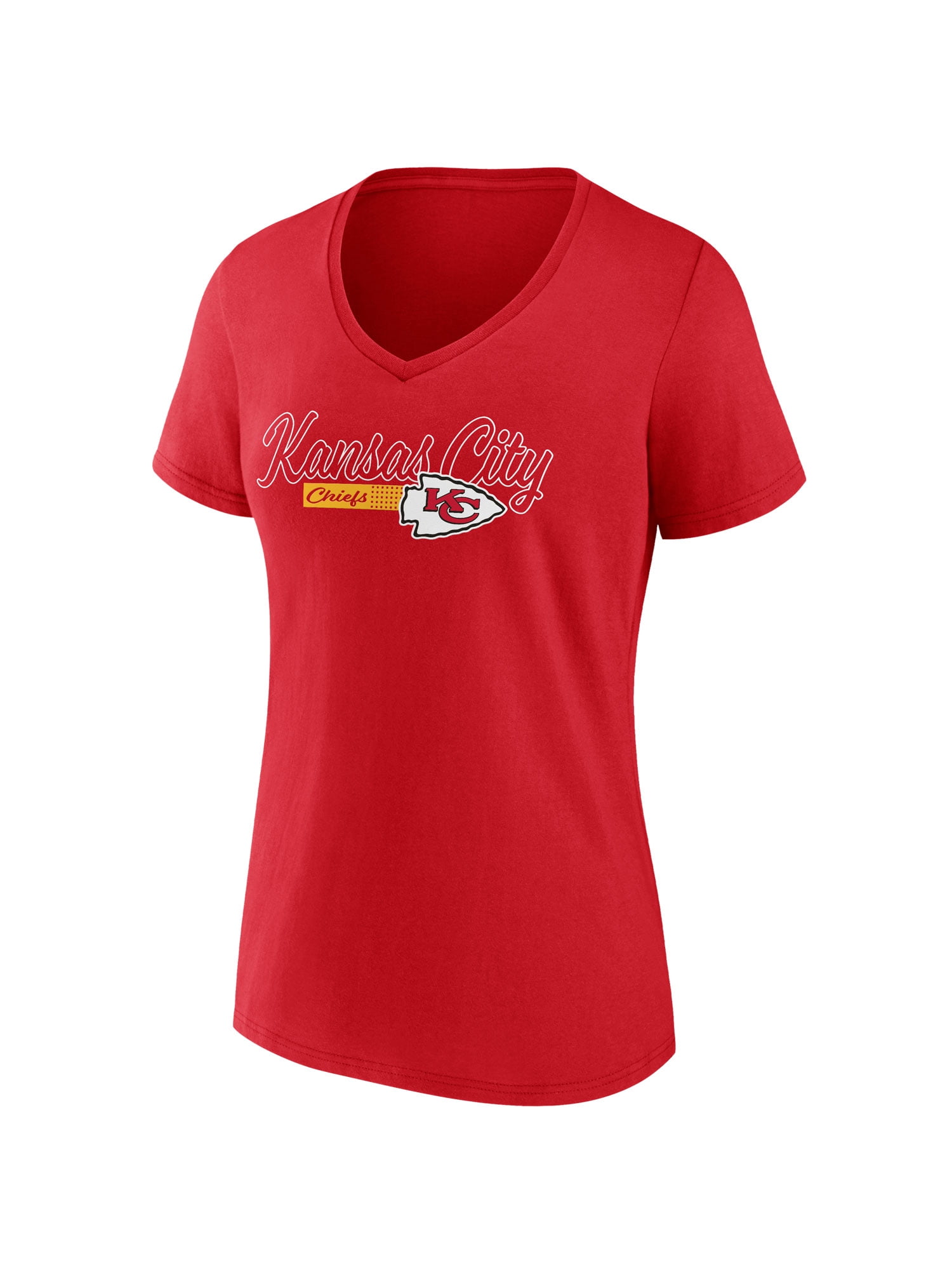 NFL Kansas City Chiefs Women's Cotton Red Short Sleeve T-Shirt