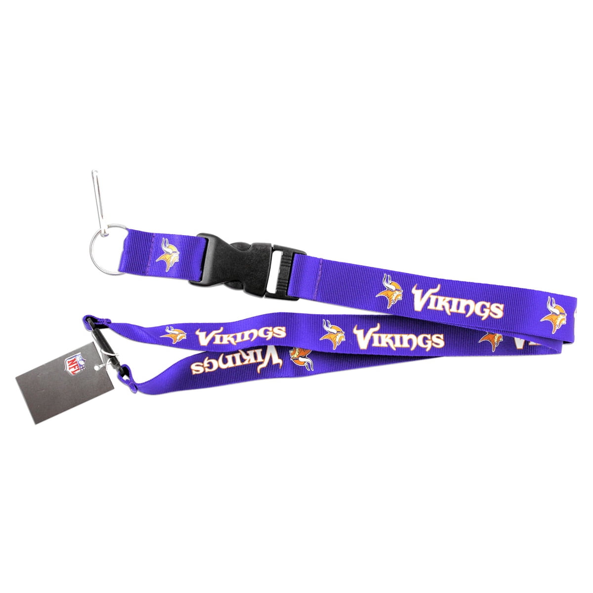 NFL Lanyard Keychain Batch Id Holder Minnesota Vikings Purple