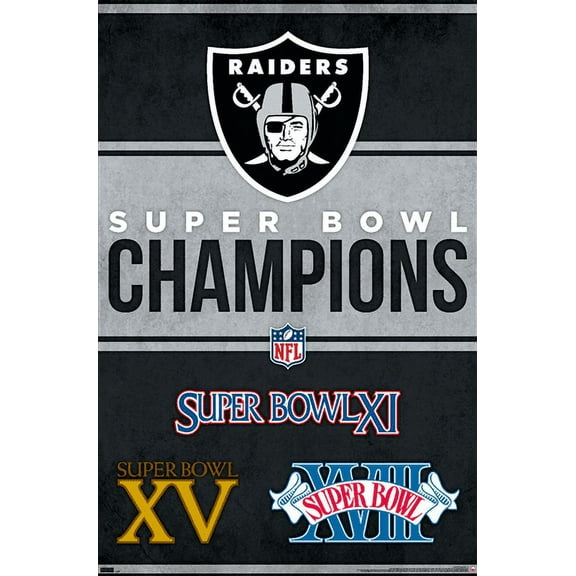 NFL Las Vegas Raiders - Champions 23 Wall Poster, 22.375" x 34"