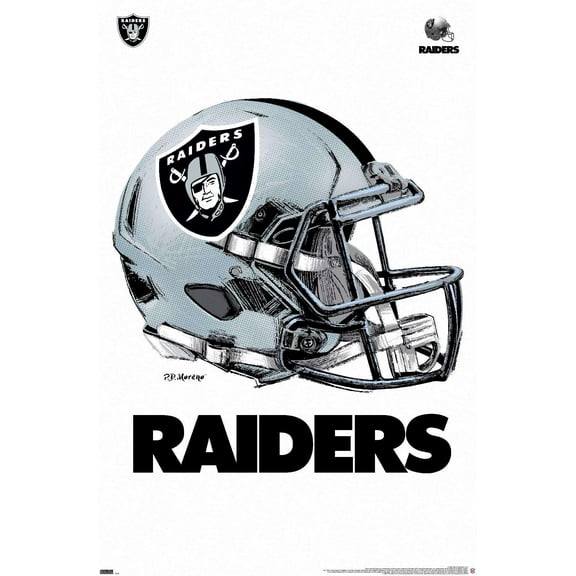 NFL Las Vegas Raiders - Drip Helmet 20 Wall Poster, 22.375" x 34"
