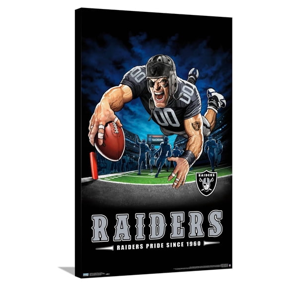 NFL Las Vegas Raiders – End Zone 20 Canvas Wall Poster, 22.375" x 34"