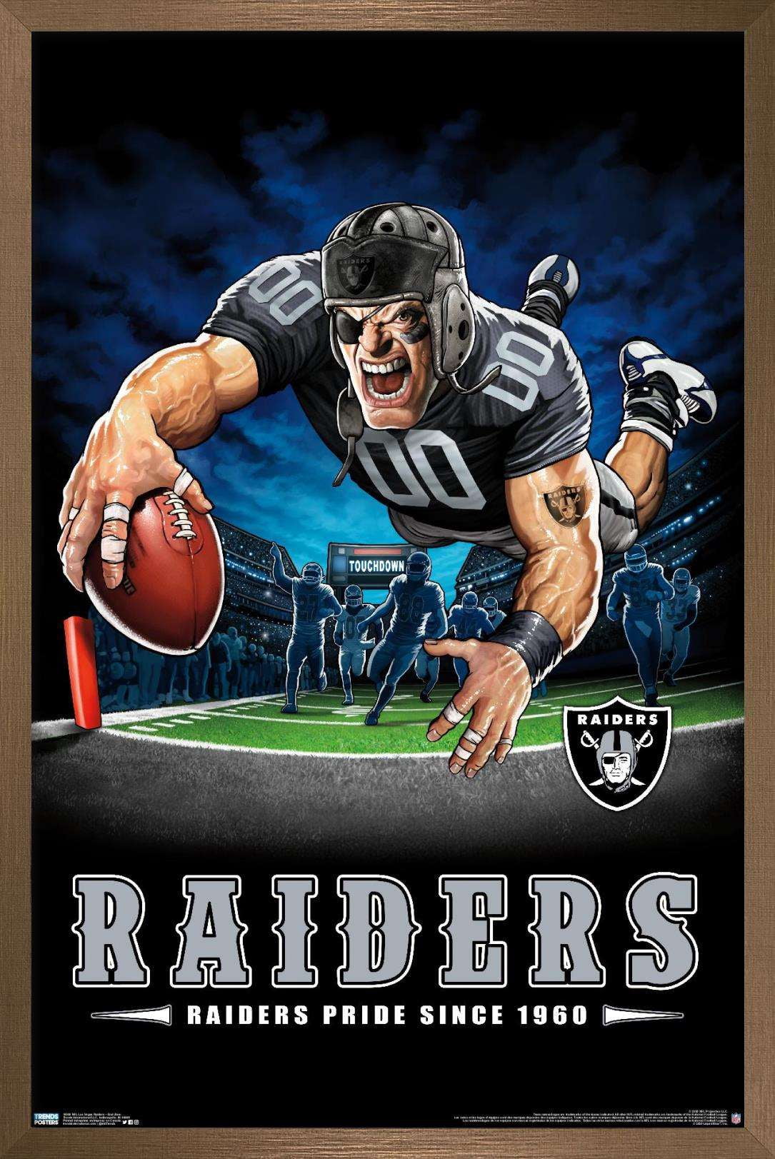 NFL Las Vegas Raiders – End Zone 20 Wall Poster, 14.725" x 22.375", Framed