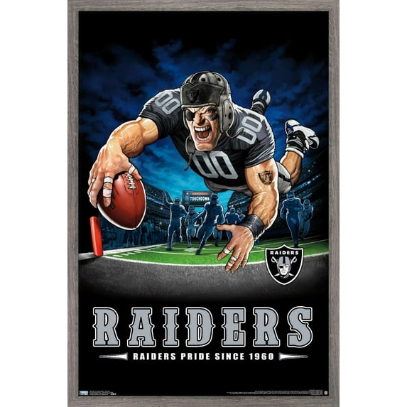NFL Las Vegas Raiders – End Zone 20 Wall Poster, 22.375" x 34", Framed