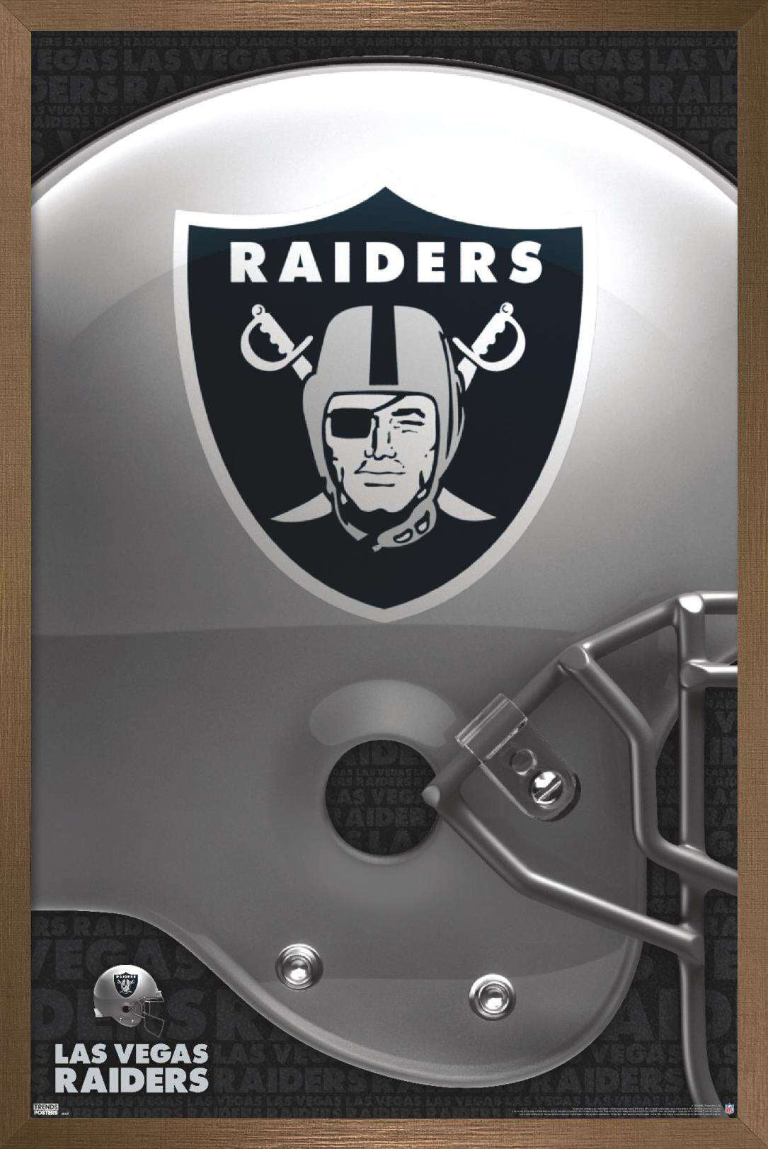 NFL Las Vegas Raiders Helmet Logo Duck Cloth Decorative Pillow Cover
