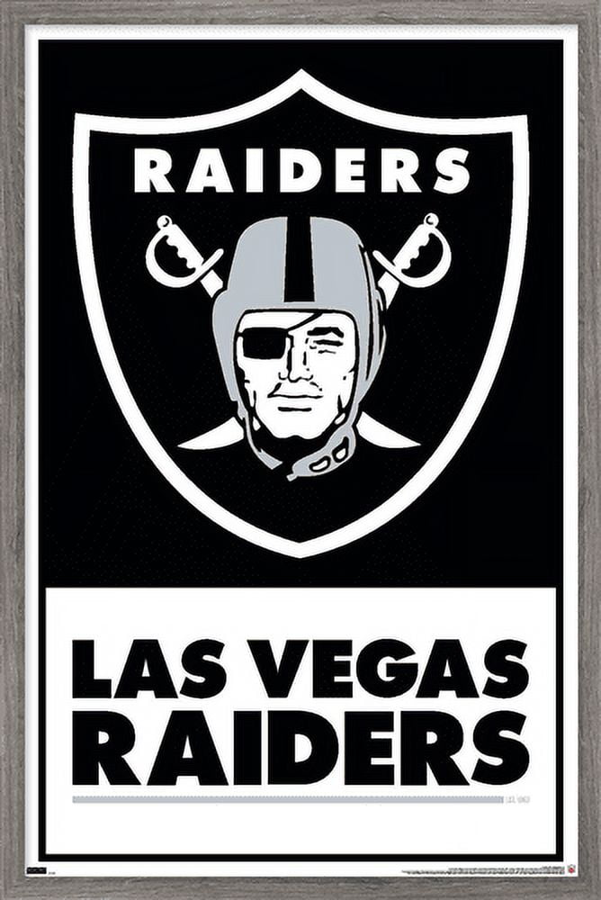 NFL Las Vegas Raiders - Logo 21 Wall Poster, 14.725" x 22.375", Framed