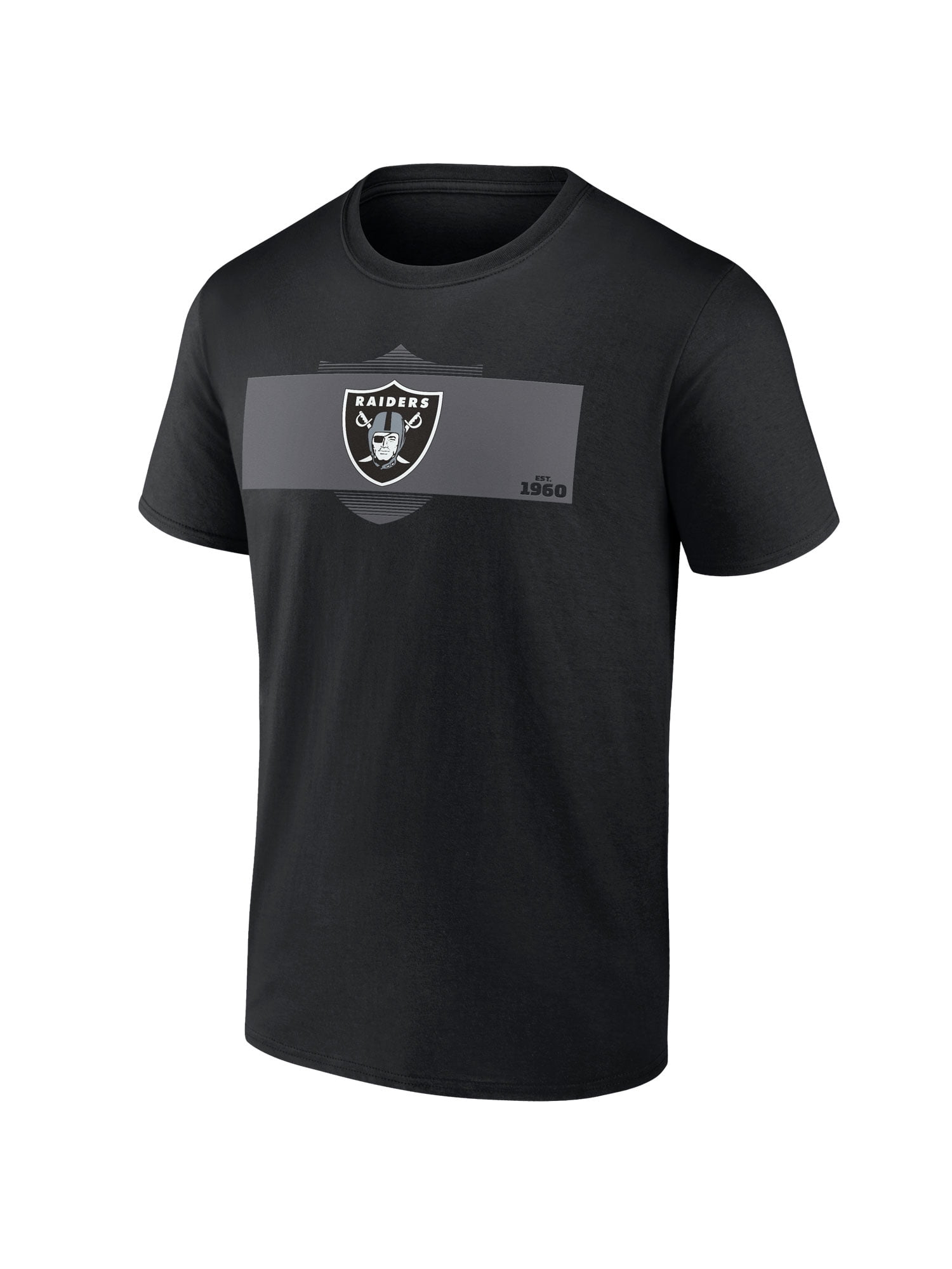 NFL Las Vegas Raiders Men's Cotton Black Short Sleeve T-Shirt