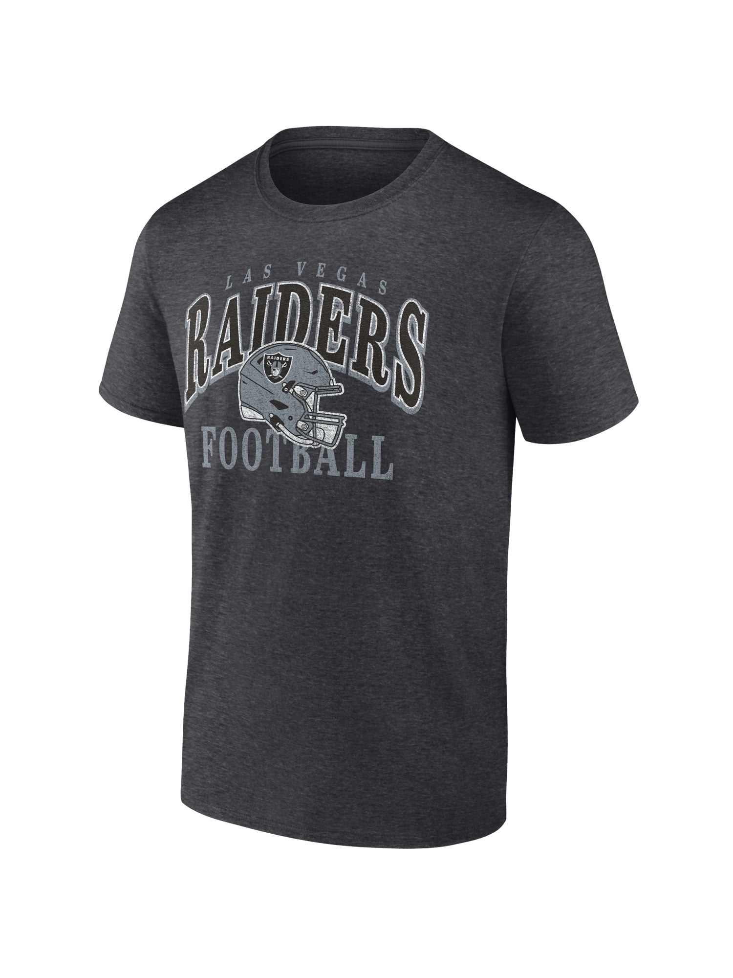 NFL Las Vegas Raiders Men's Cotton Charcoal Heather Short Sleeve T-Shirt