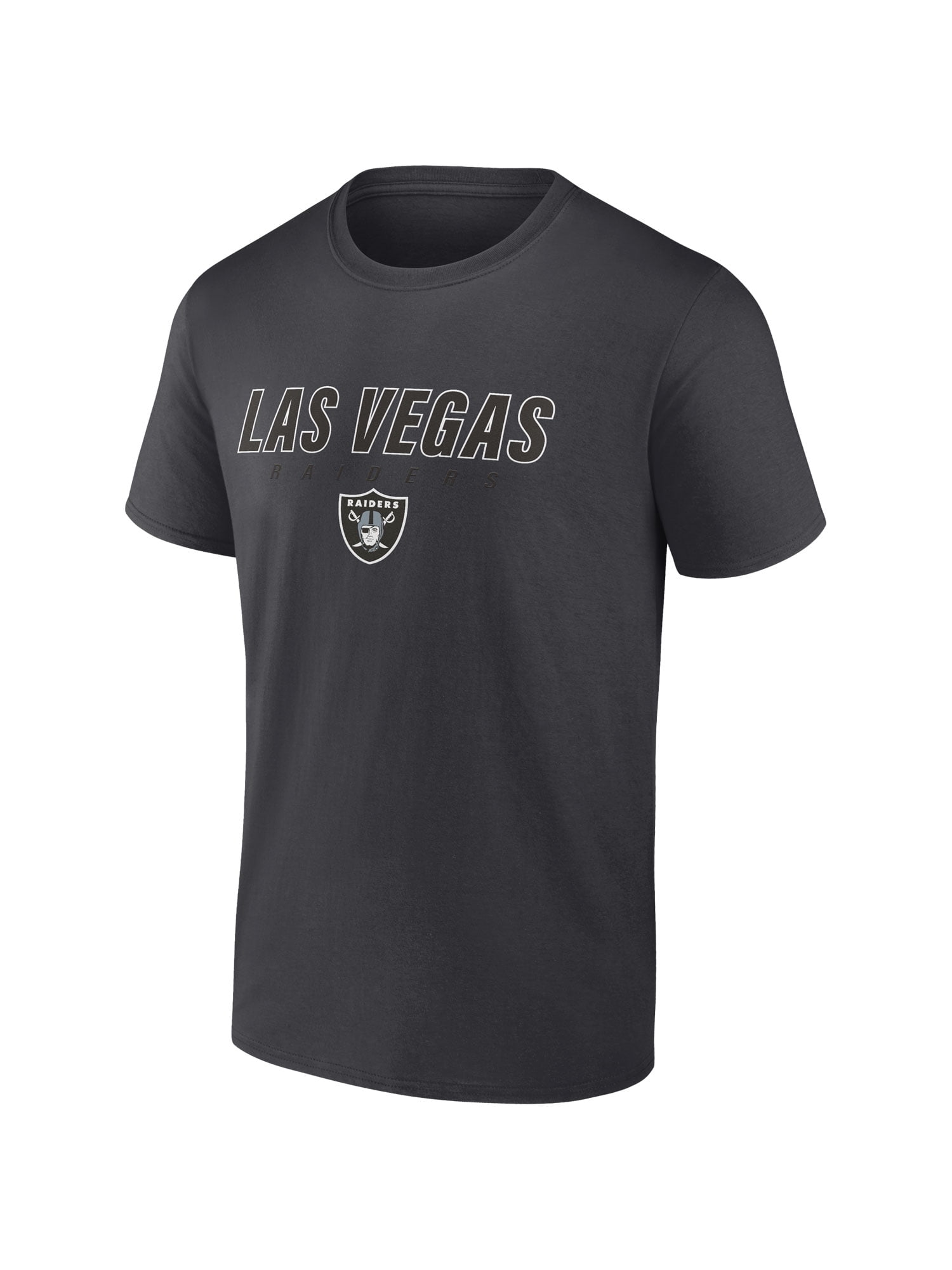NFL Las Vegas Raiders Men's Cotton Charcoal Heather Short Sleeve T-Shirt