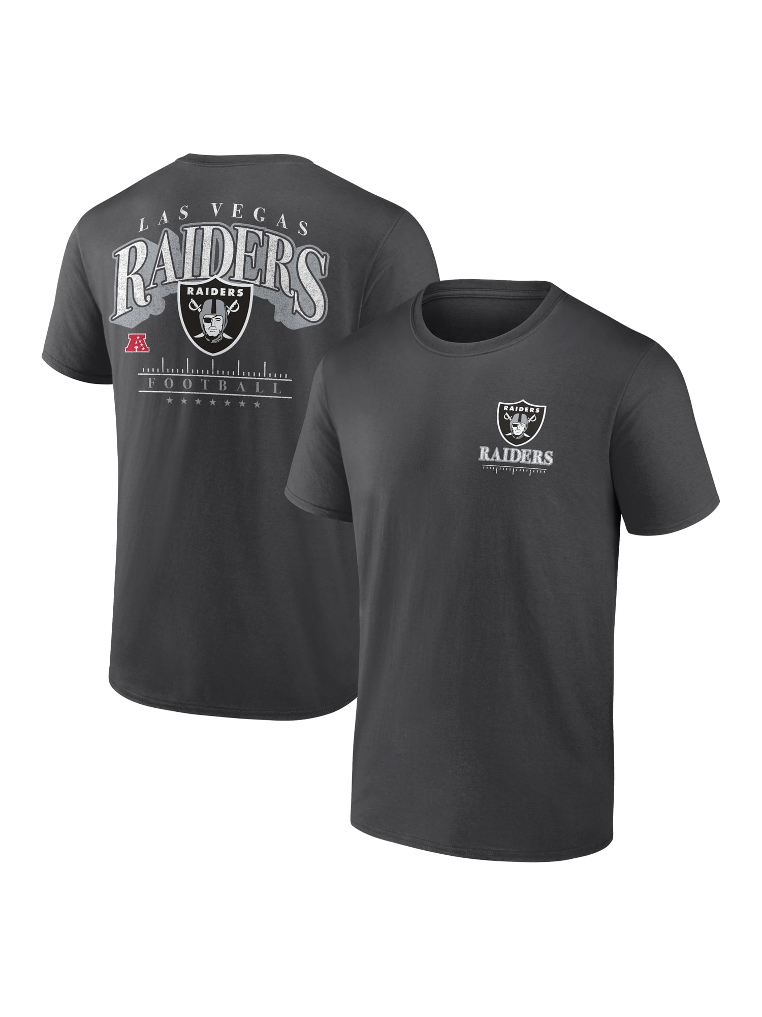 NFL Las Vegas Raiders Men's Cotton Faded Black Short Sleeve T-Shirt