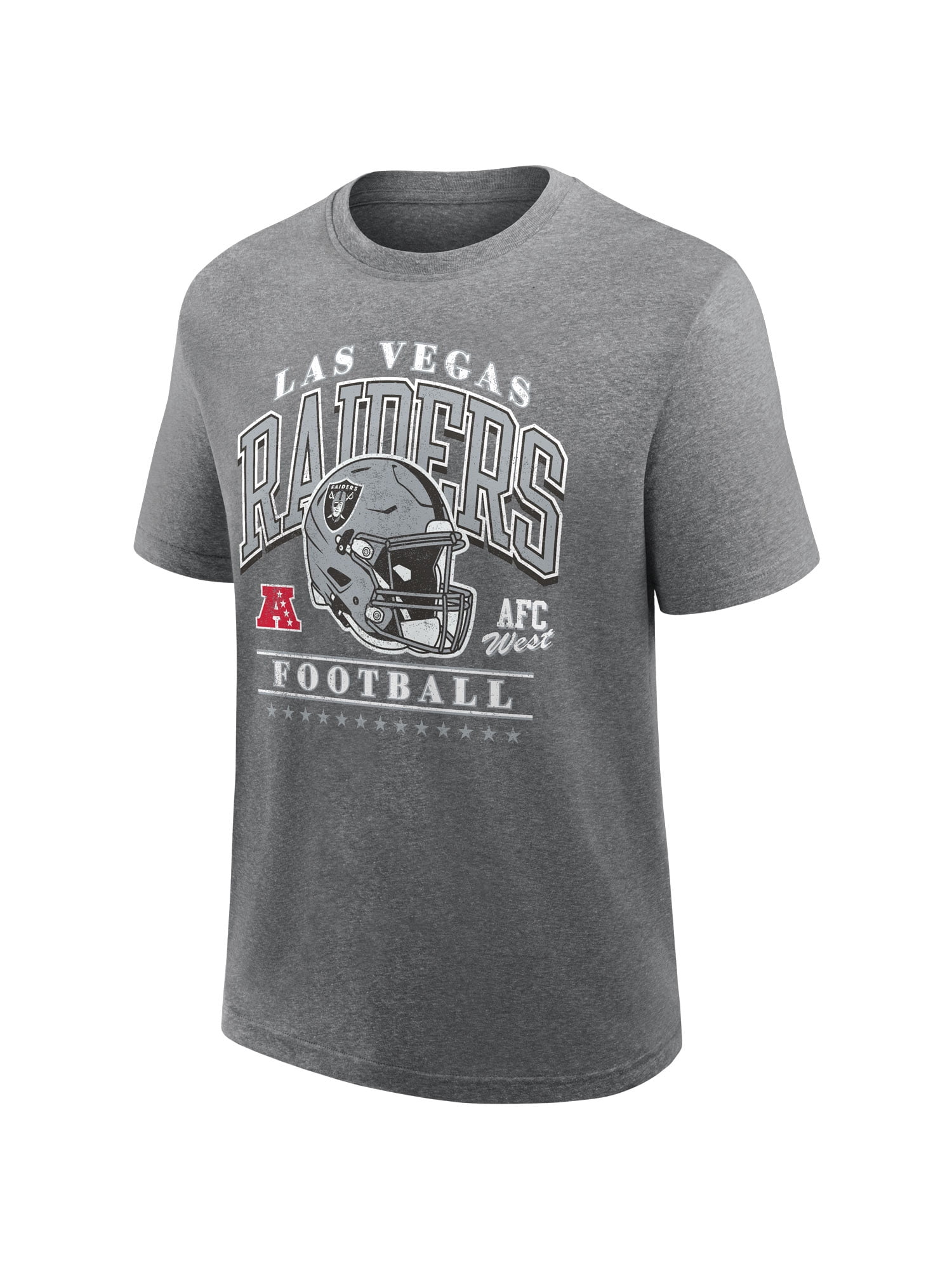 NFL Las Vegas Raiders Men's Synthetic Black Heather Short Sleeve T-Shirt