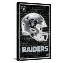 NFL Las Vegas Raiders - Neon Helmet 23 Canvas Wall Poster, 14.725" x 22.375"