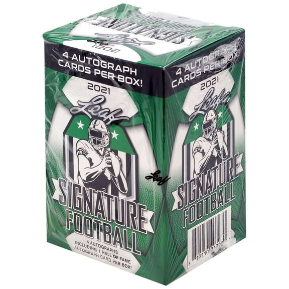 NFL Leaf 2021 Signature Football Trading Card BLASTER Box (4 Autographs)