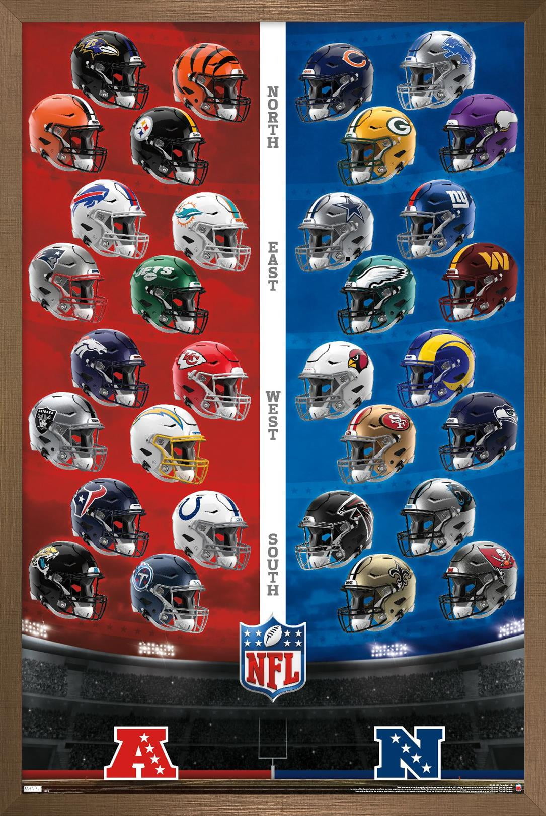 all football team helmets Riddell 32 Piece NFL Helmet Tracker Set - Gumball Size - NFL Current Logo's NFL - League - Helmets