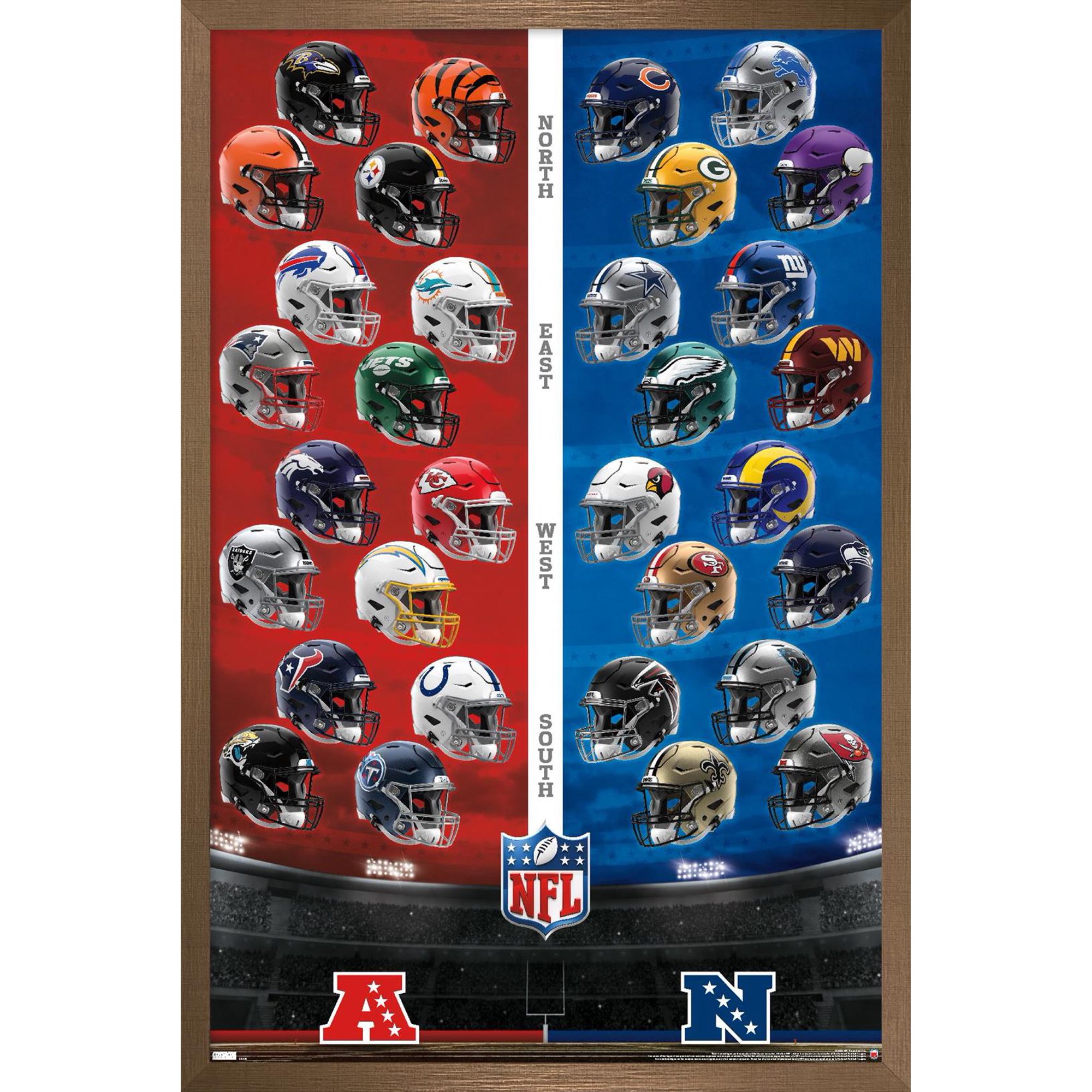 Trends International Nfl New York Giants - Helmet 16 Unframed Wall