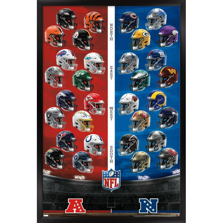 NFL League Helmets 22 Wall Poster 14.725