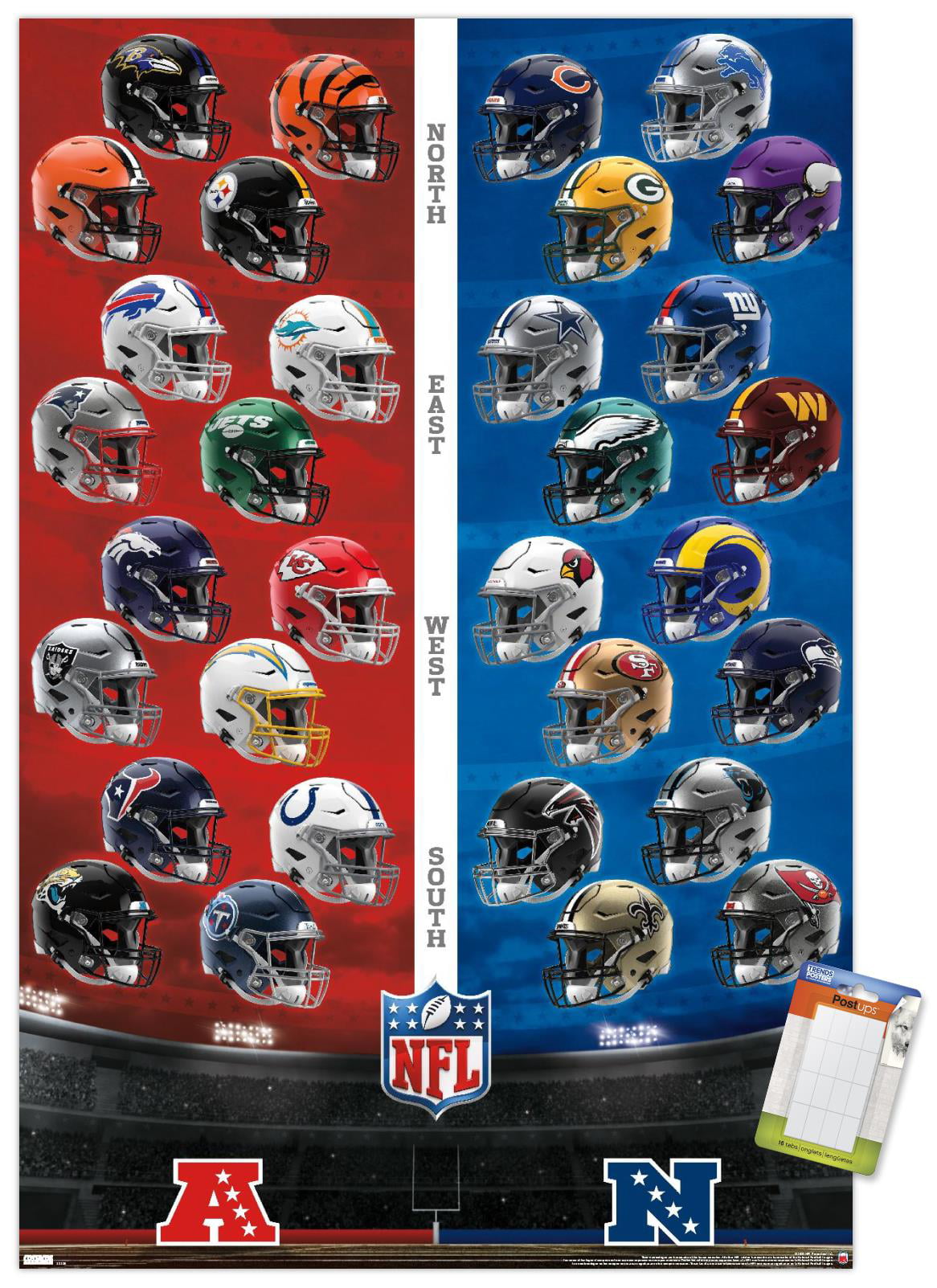 Trends International NFL New York Giants - Helmet 16 Wall Poster, 22.375 x  34, Premium Unframed Version
