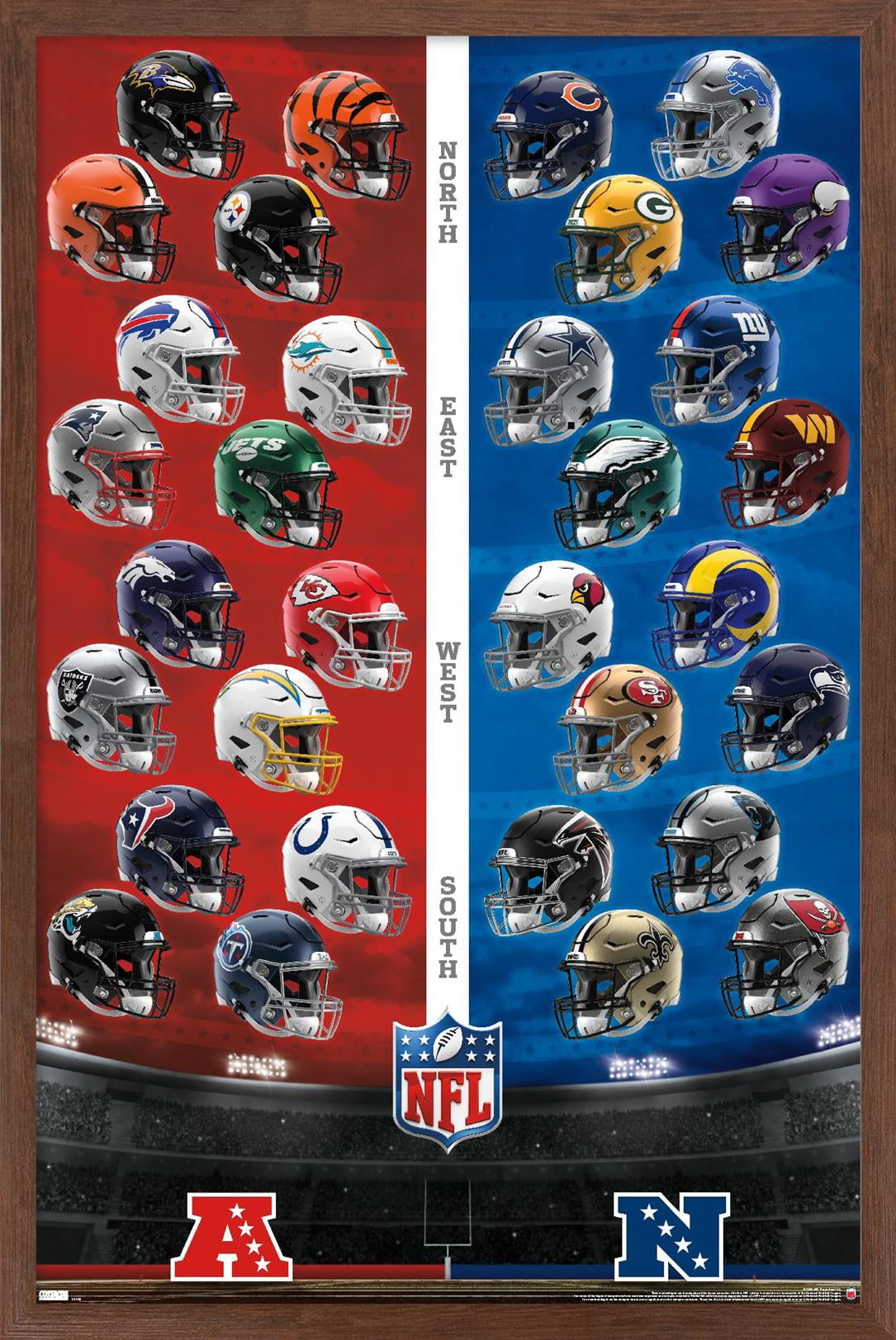 NFL Chicago Bears - Helmet 16 Wall Poster with Push Pins, 22.375