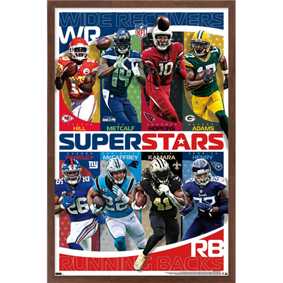 NFL League - Superstars 21 Wall Poster, 14.725" x 22.375", Framed