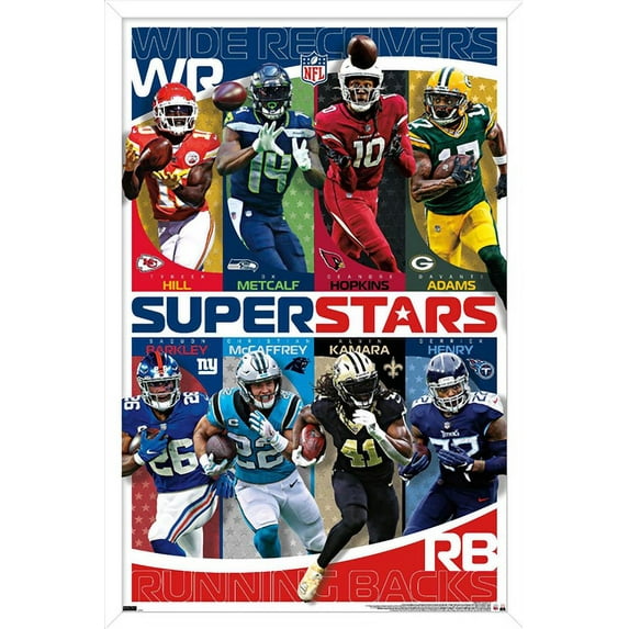 NFL League - Superstars 21 Wall Poster, 14.725" x 22.375", Framed