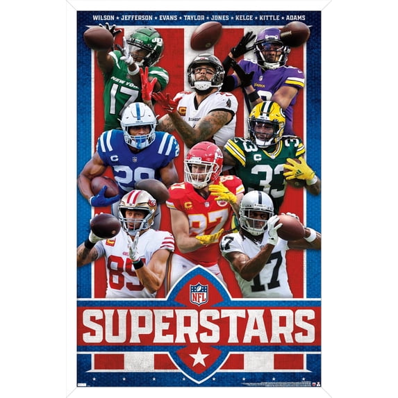 NFL League - Superstars 23 Wall Poster, 22.375" x 34" Framed