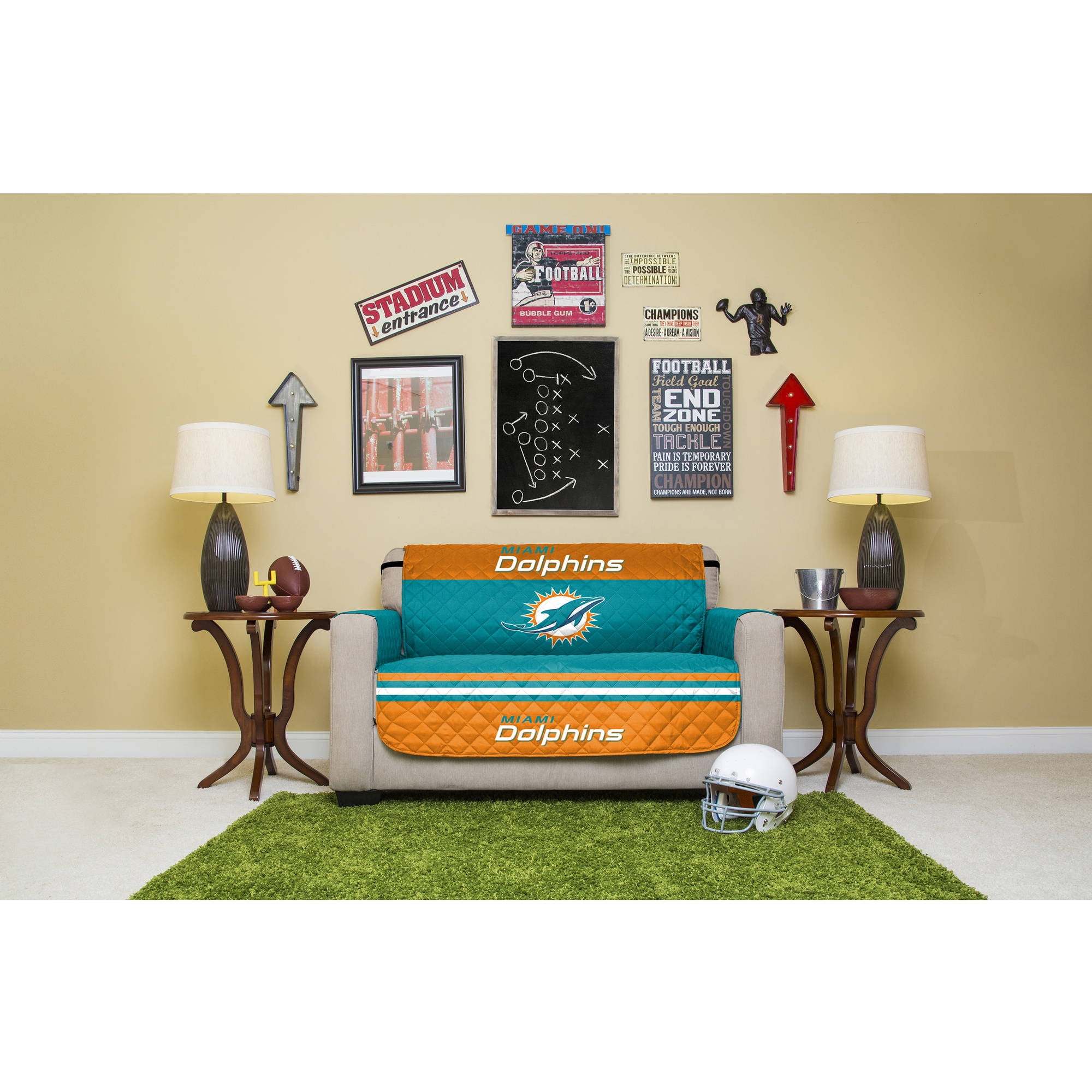 miami dolphins recliner cover