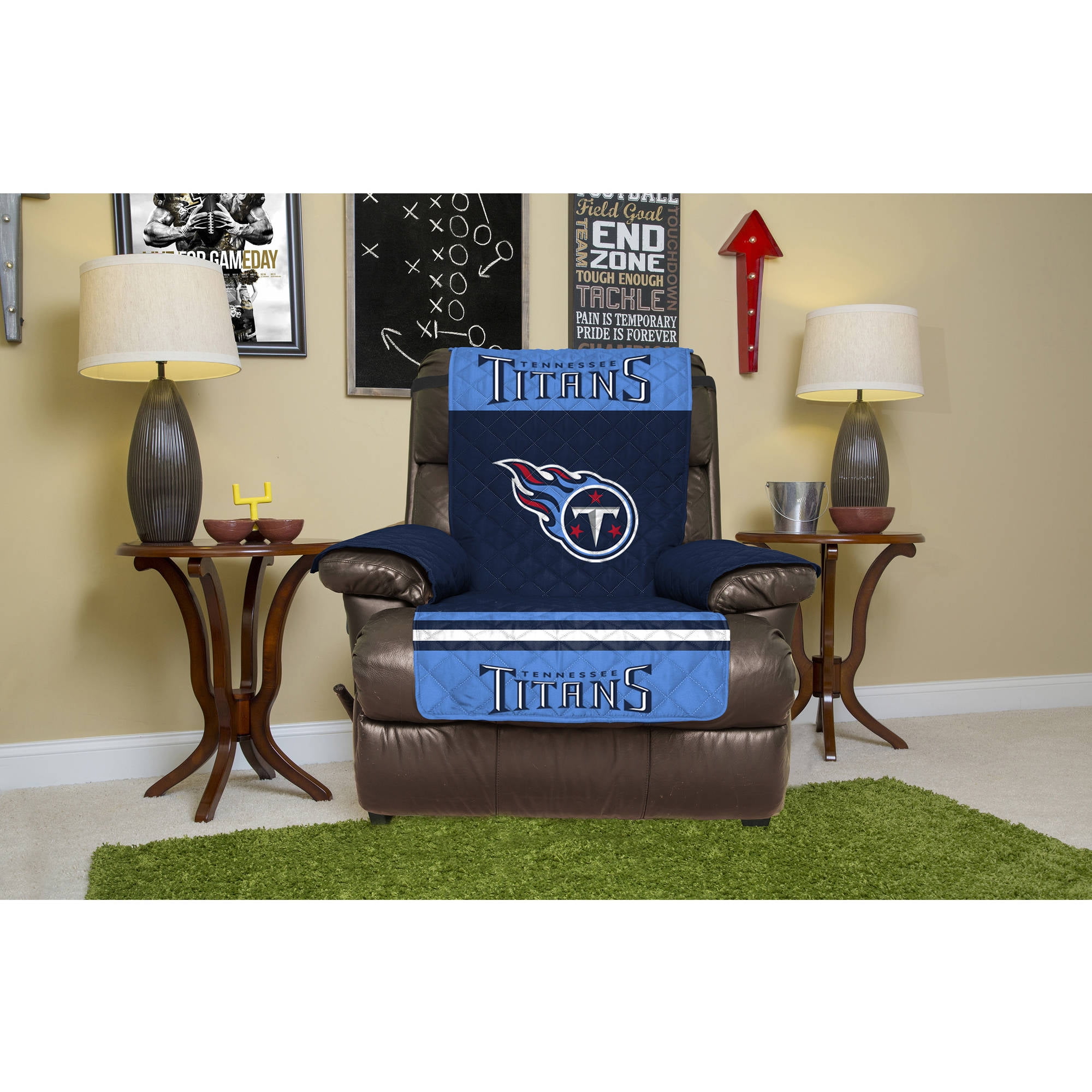 NFL Licensed Furniture Protector Recliner Tennessee Titans