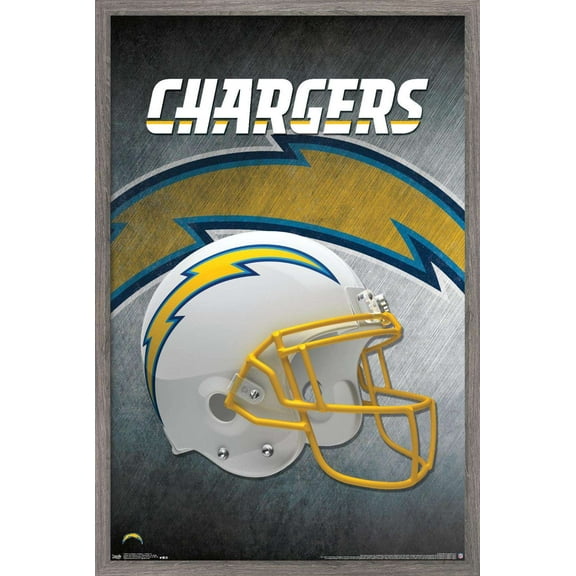 NFL Los Angeles Chargers - Helmet 19 Wall Poster, 14.725" x 22.375", Framed