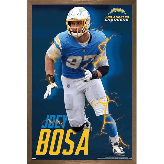 NFL Los Angeles Chargers - Joey Bosa 21 Wall Poster, 14.725" x 22.375", Framed