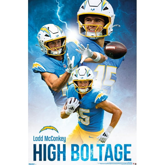 NFL Los Angeles Chargers - Ladd McConkey 25 Wall Poster, 22.375" x 34"