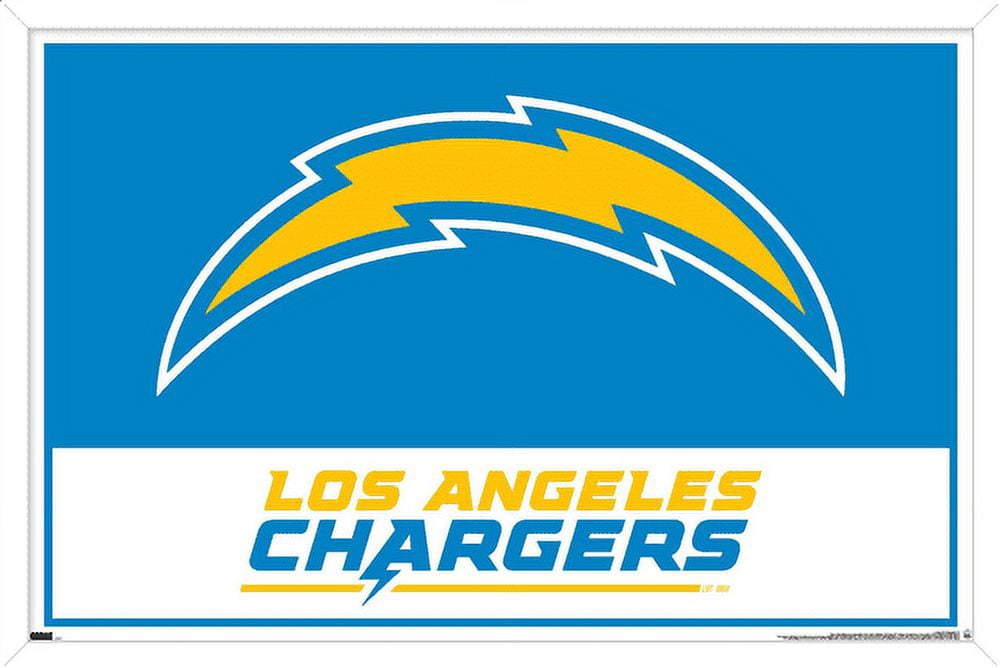 NFL Los Angeles Chargers - Logo 21 Wall Poster, 22.375" x 34", Framed