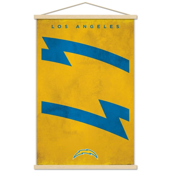 NFL Los Angeles Chargers - Logo 25 Wall Poster with Magnetic Frame, 22.375" x 34"