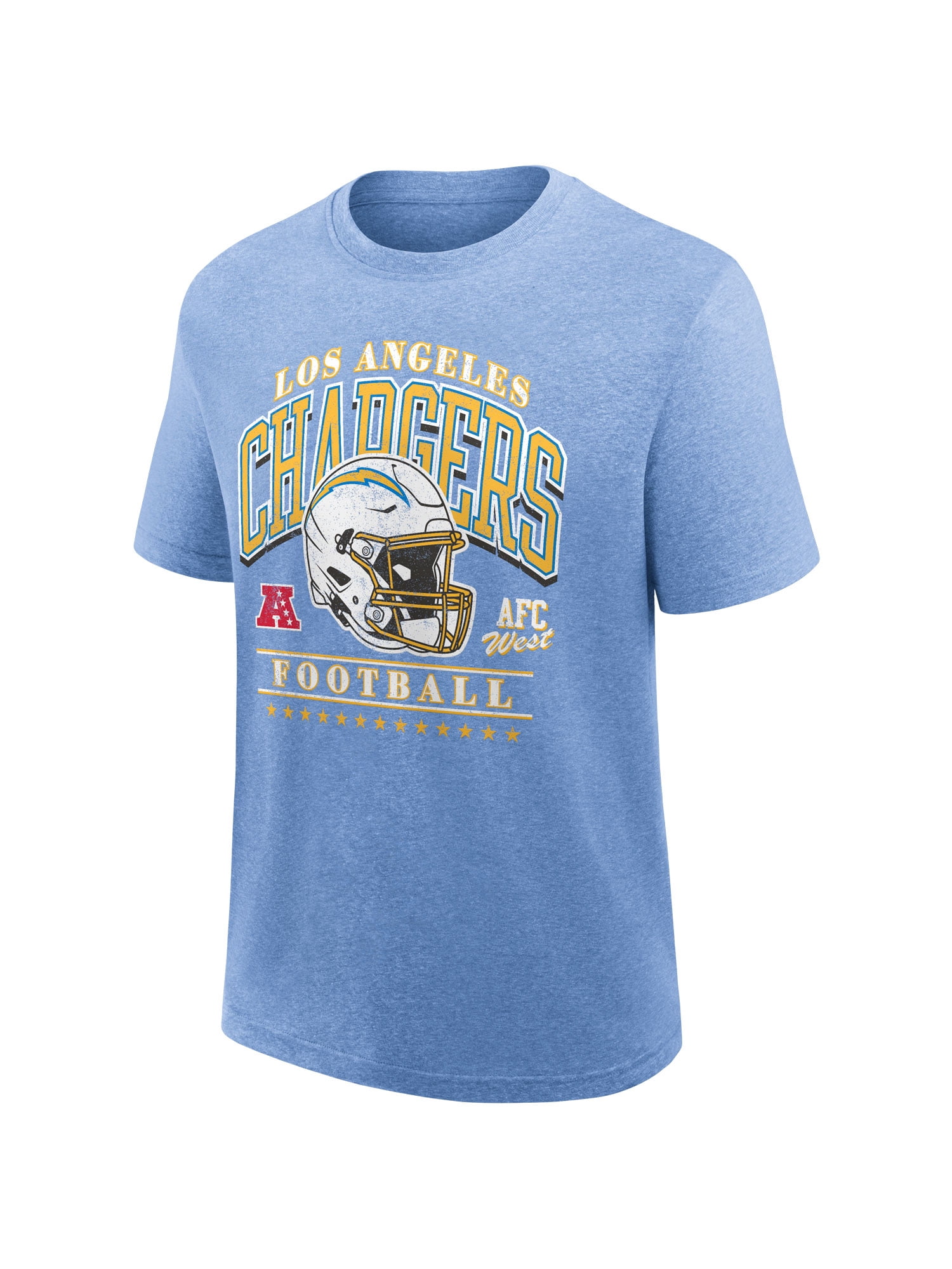 NFL Los Angeles Chargers Men's Synthetic Blue Heather Short Sleeve T-Shirt