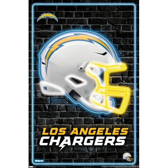 NFL Los Angeles Chargers - Neon Helmet 23 Wall Poster, 22.375" x 34"