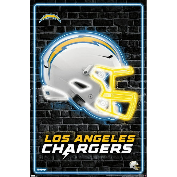 NFL Los Angeles Chargers - Neon Helmet 23 Wall Poster, 22.375" x 34"